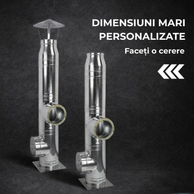 Conducte de fum de dimensiuni mari la comandă individuală - Cos Inox Izolat