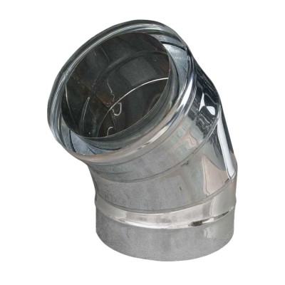 Cot Burlan perete dublu 45°, Inox AISI 304, Izolat, Φ180-230 - Compară produse