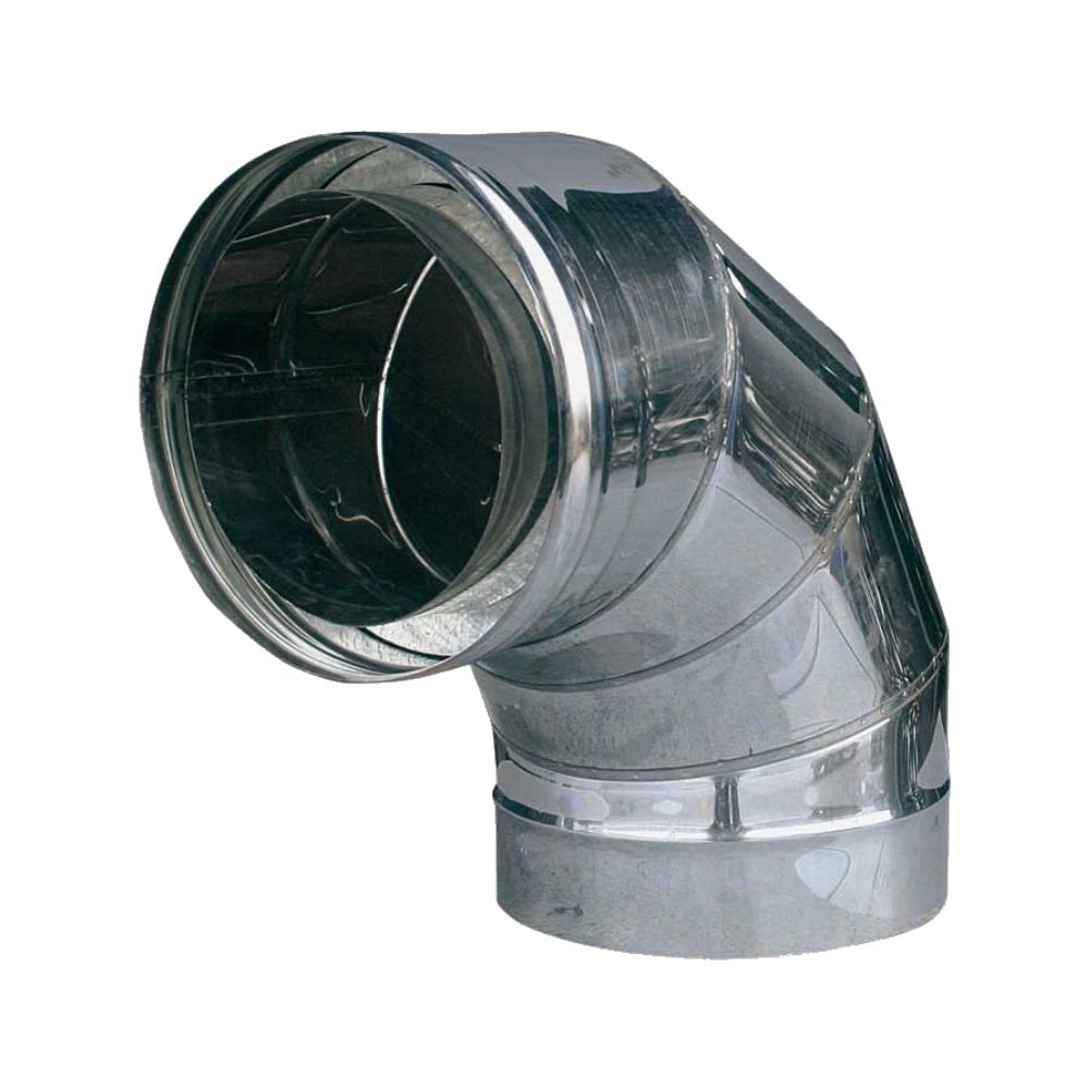 Cot Burlan perete dublu 90°, Inox AISI 304, Izolat Ф250-300 | Cos Inox Izolat | Cosuri de Fum |