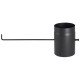 Burlan din oțel negru PARKANEX cu clapetă, Drept, Lungime 0,25m, Ø180, Grosime 2mm | Burlane Soba | Cosuri de Fum |