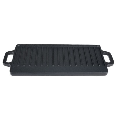 Placă din fontă pentru grătar, dublă față, 33x20 cm - Placă din fontă