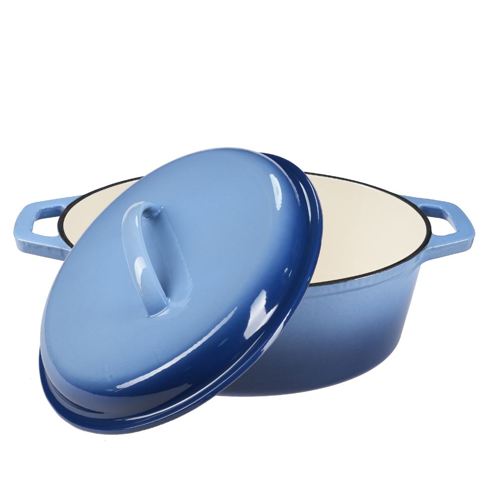 Oală din fontă emailată, Albastru, oval, 33x27см | Oală din fontă |  |