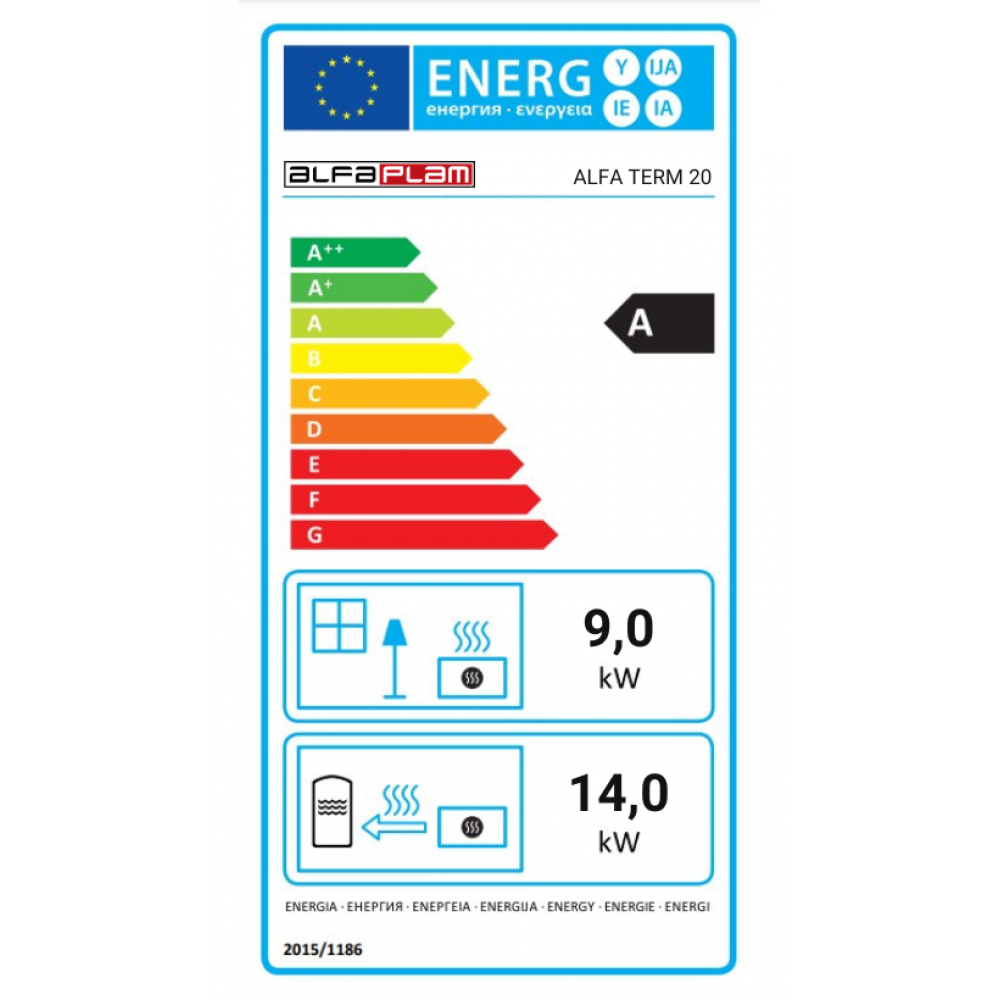 Sobe de Gatit pe Lemne cu boiler Alfa Plam Alfa Term 20 Roșu, 23kW | Sobe cu Cuptor | Semineе pe lemne |