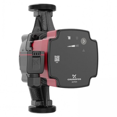 Pompă de circulație Grundfos ALPHA1 25-60 180, înălțime de refulare 6 m, debit 2.28 m³/h, putere 45 W - Grundfos