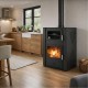 Termosemineu / Soba Tip Centrala Pe Lemne Velmora Fire ATS HYDRO ΜΑSΙΝΑ 90-30, Cu Manta De Apa, Dotat Cu Cuptor Pentru Gatit negru, 35kW | Sobe pe Lemne | Semineе pe lemne |