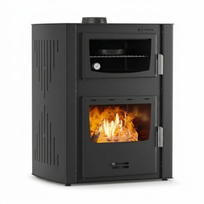 Termosemineu / Soba Tip Centrala Pe Lemne Velmora Fire ATS HYDRO ΜΑSΙΝΑ 90-30, Cu Manta De Apa, Dotat Cu Cuptor Pentru Gatit negru, 35kW - Compară produse