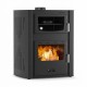 Termosemineu / Soba Tip Centrala Pe Lemne Velmora Fire ATS HYDRO ΜΑSΙΝΑ 90-30, Cu Manta De Apa, Dotat Cu Cuptor Pentru Gatit negru, 35kW | Sobe pe Lemne | Semineе pe lemne |