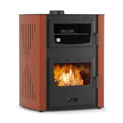 Termosemineu / Soba Tip Centrala Pe Lemne Velmora Fire ATS HYDRO ΜΑSΙΝΑ 90-30, Cu Manta De Apa, Dotat Cu Cuptor Pentru Gatit teracotă, 35kW - Compară produse
