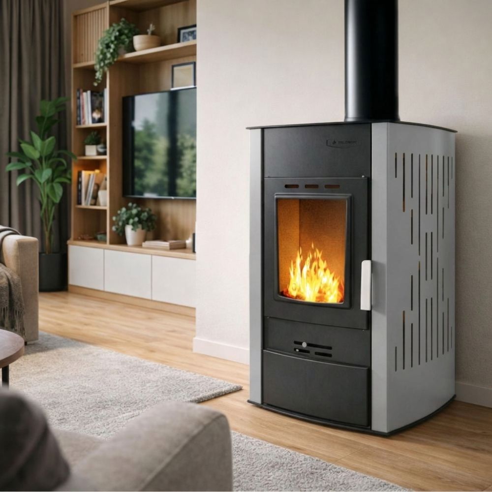 Termosemineu / Soba Tip Centrala Pe Lemne Velmora Fire ATS HYDRO gri, 25kW | Sobe pe Lemne | Semineе pe lemne |