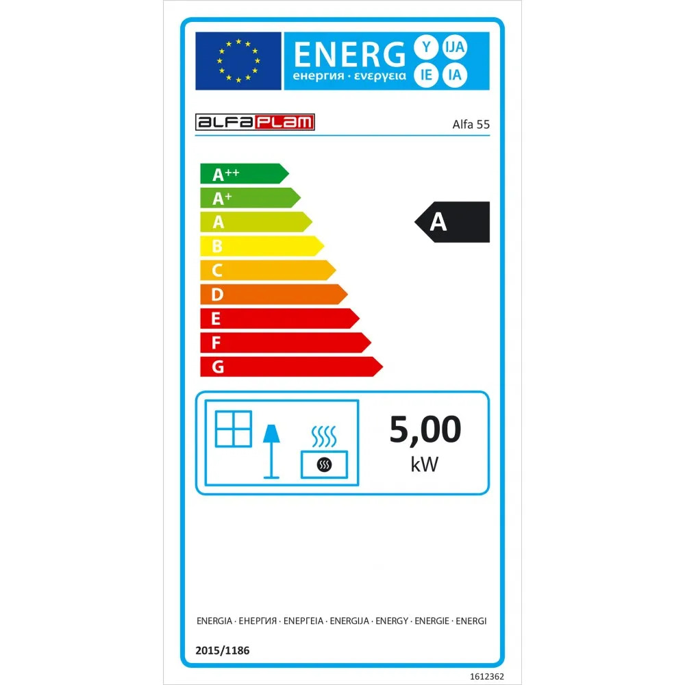 Sobe de Gatit pe Lemne Alfa Plam Alfa 55 Termo White, 5kW | Sobe cu Cuptor | Semineе pe lemne |