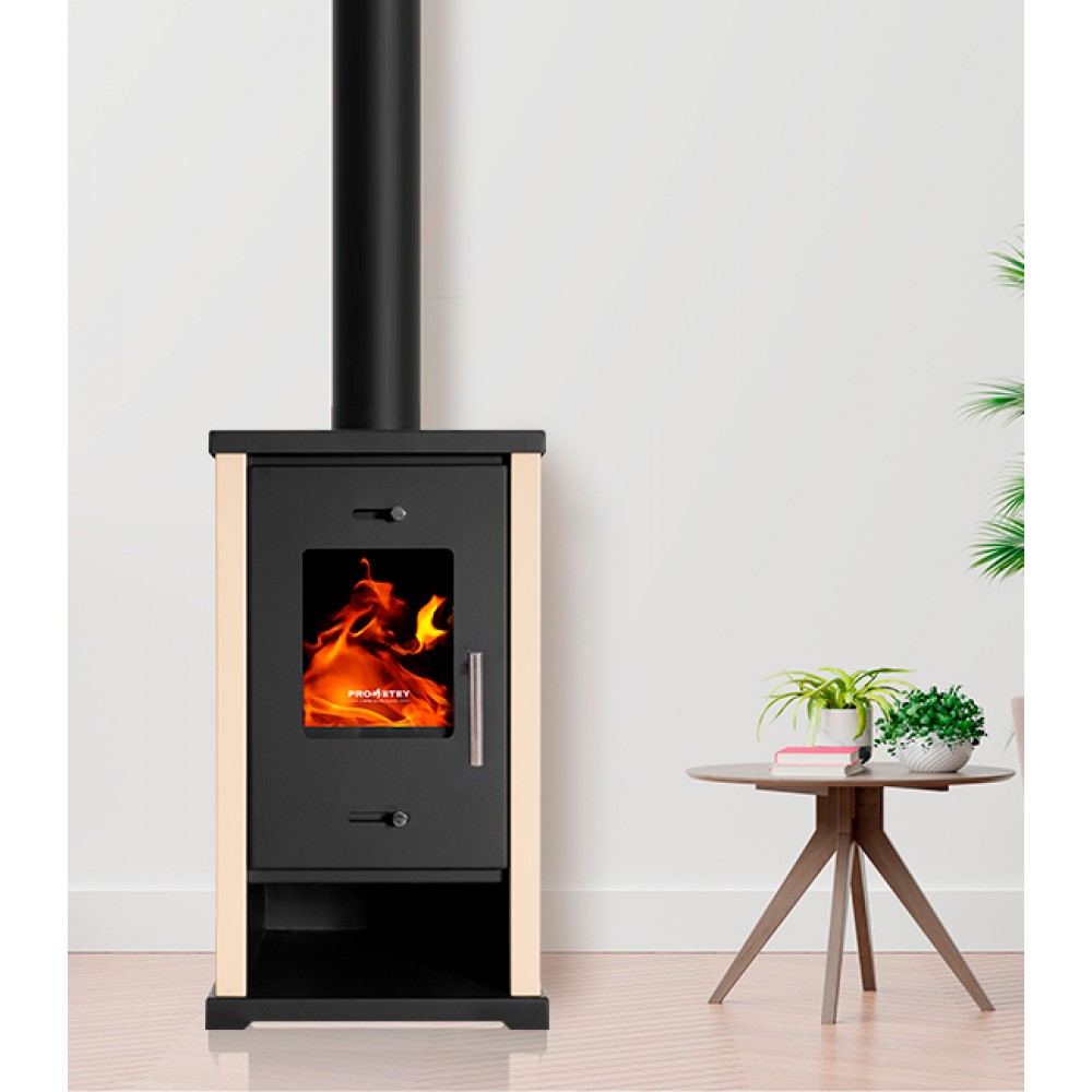 Semineu pe lemne / Soba Pe Lemne Prometey EKO Mini Ivory, 6.4 kW | Sobe pe Lemne | Semineе pe lemne |