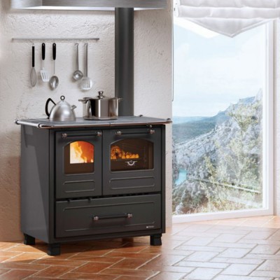 Soba de Gatit Pe Lemne Italiană La Nordica Family 4.5 neagră, 7.5kW - Compară produse