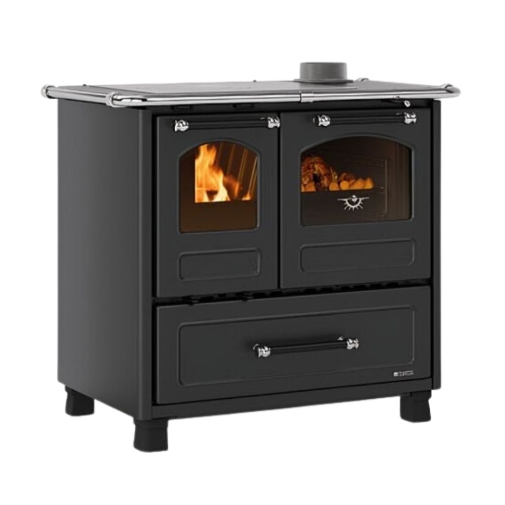 Soba de Gatit Pe Lemne Italiană La Nordica Family 4.5 neagră, 7.5kW | Sobe și șeminee italiene pe lemne |  |