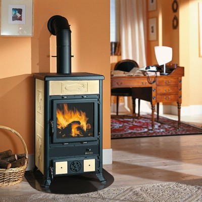 Semineu italian pe lemne La Nordica Rossella R1 bej, 8,8kW - Sobe și șeminee italiene pe lemne