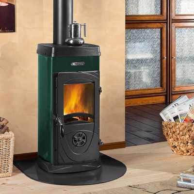 Șemineu italian din fontă pe lemne La Nordica Super Junior verde, 5.0kW - Compară produse