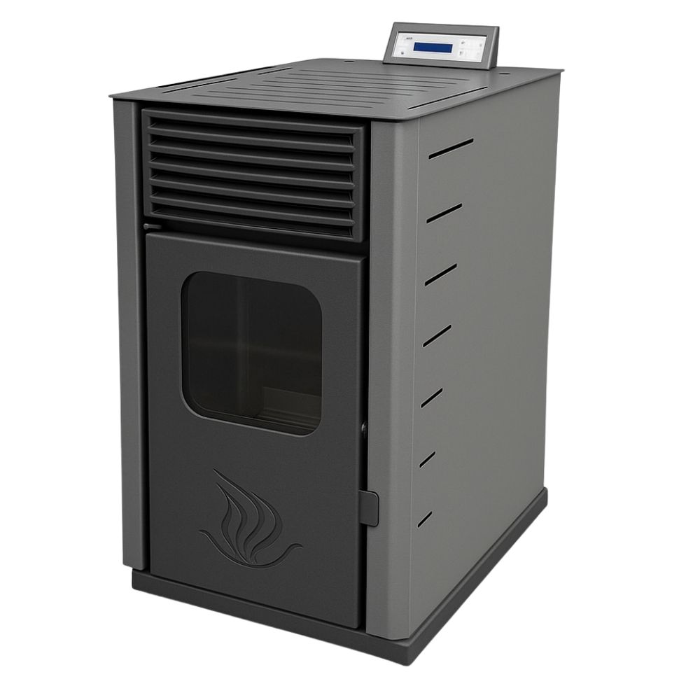 Semineu pe Peleti / Soba pe Peleti Mytherm Angela TA 40 gri, 40kW | Seminee Peleti | Sobe Peleti |