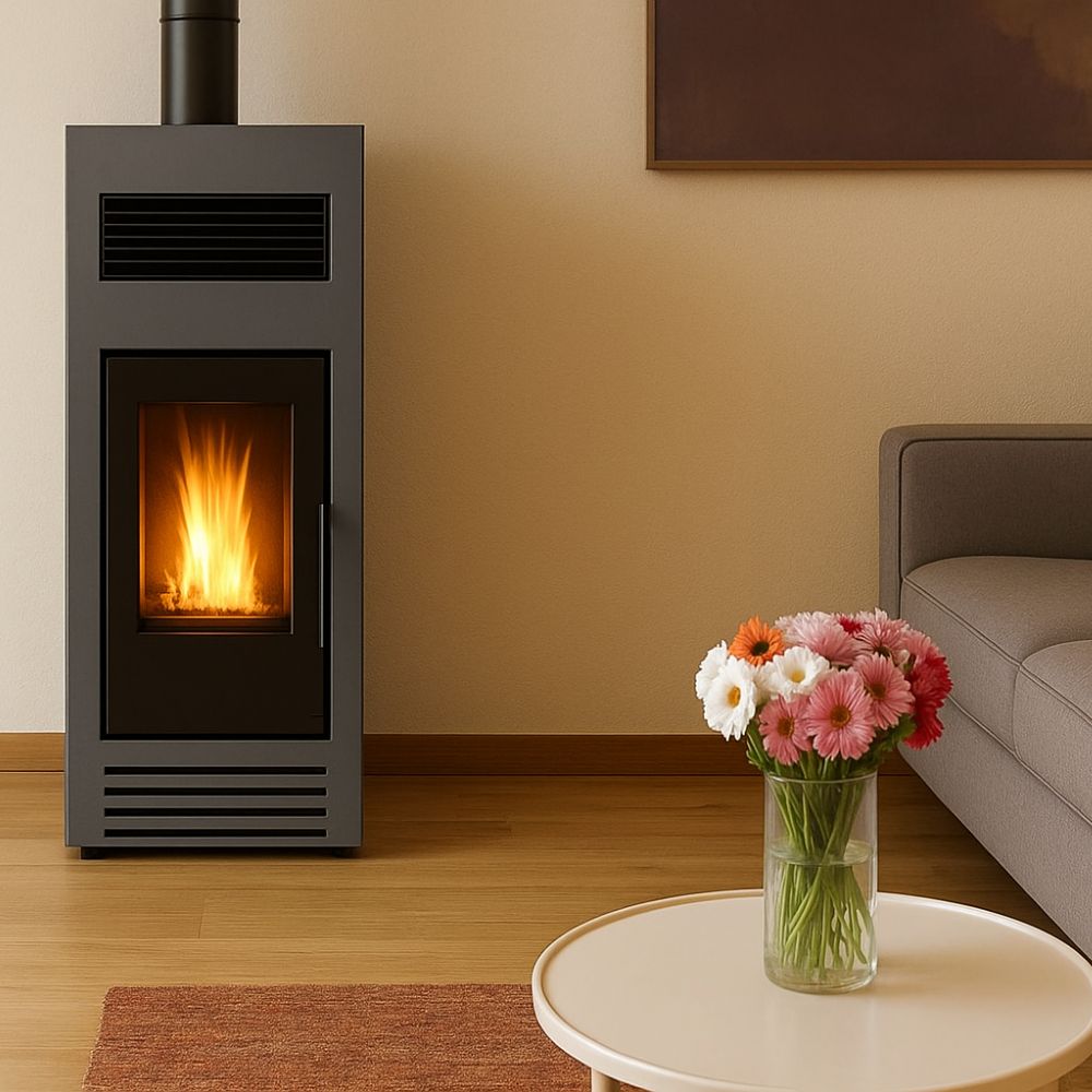 Semineu pe Peleti / Soba pe Peleti Mytherm Angela TA 8 PRO gri, 8kW | Seminee Peleti | Sobe Peleti |