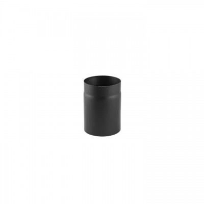 Burlan negru din oțel PARKANEX, Drept, Lungime 0.25m, Ø130, Grosime 2mm - Burlane Soba