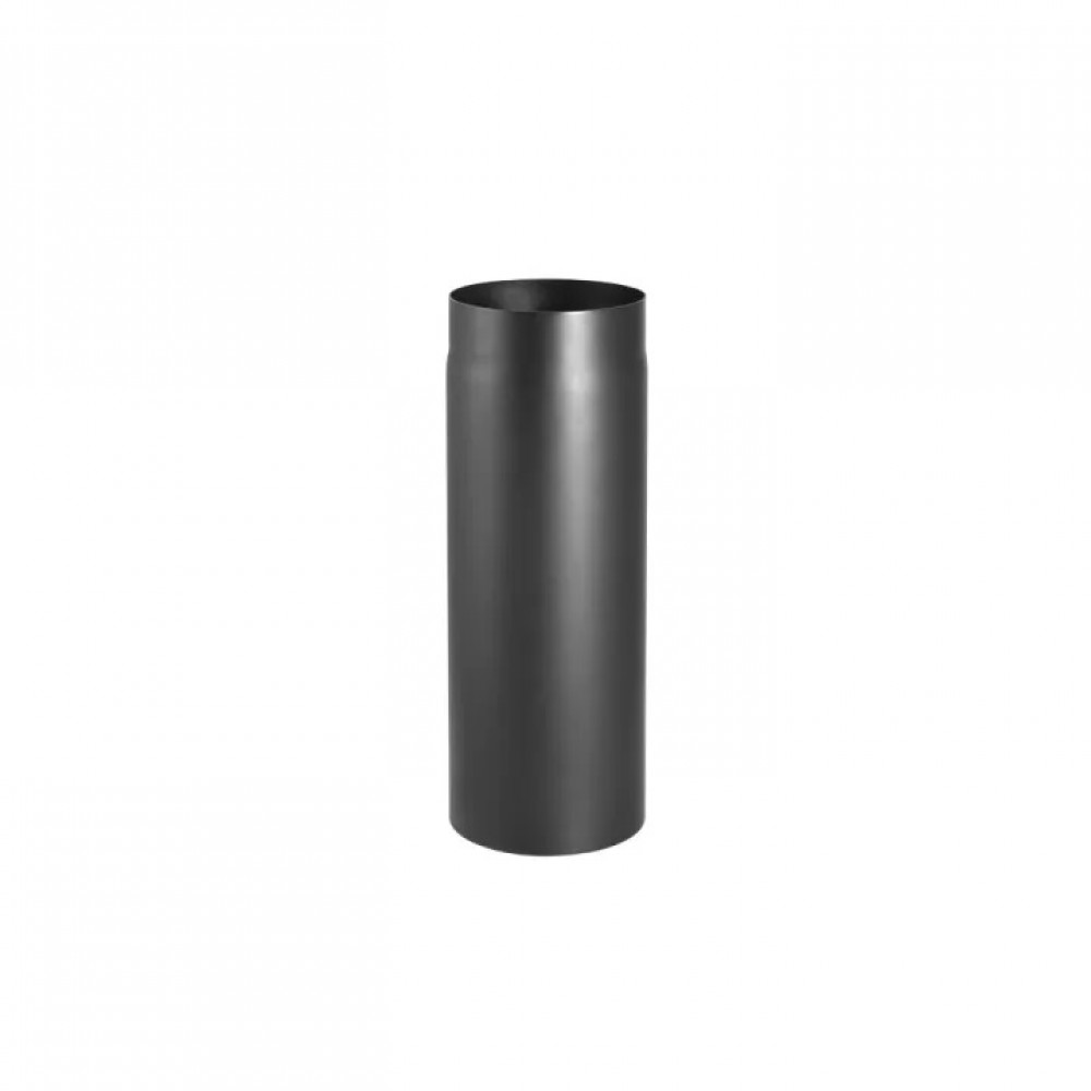 Burlan negru din oțel PARKANEX, Drept, Lungime 0.5m, Ø130, Grosime 2mm | Burlane Soba | Cosuri de Fum |