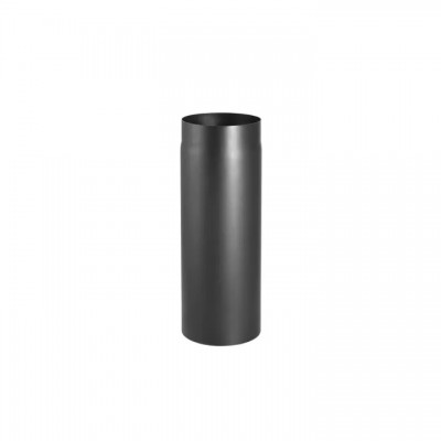 Burlan negru din oțel PARKANEX, Drept, Lungime 0.5m, Ø130, Grosime 2mm - Burlane Soba
