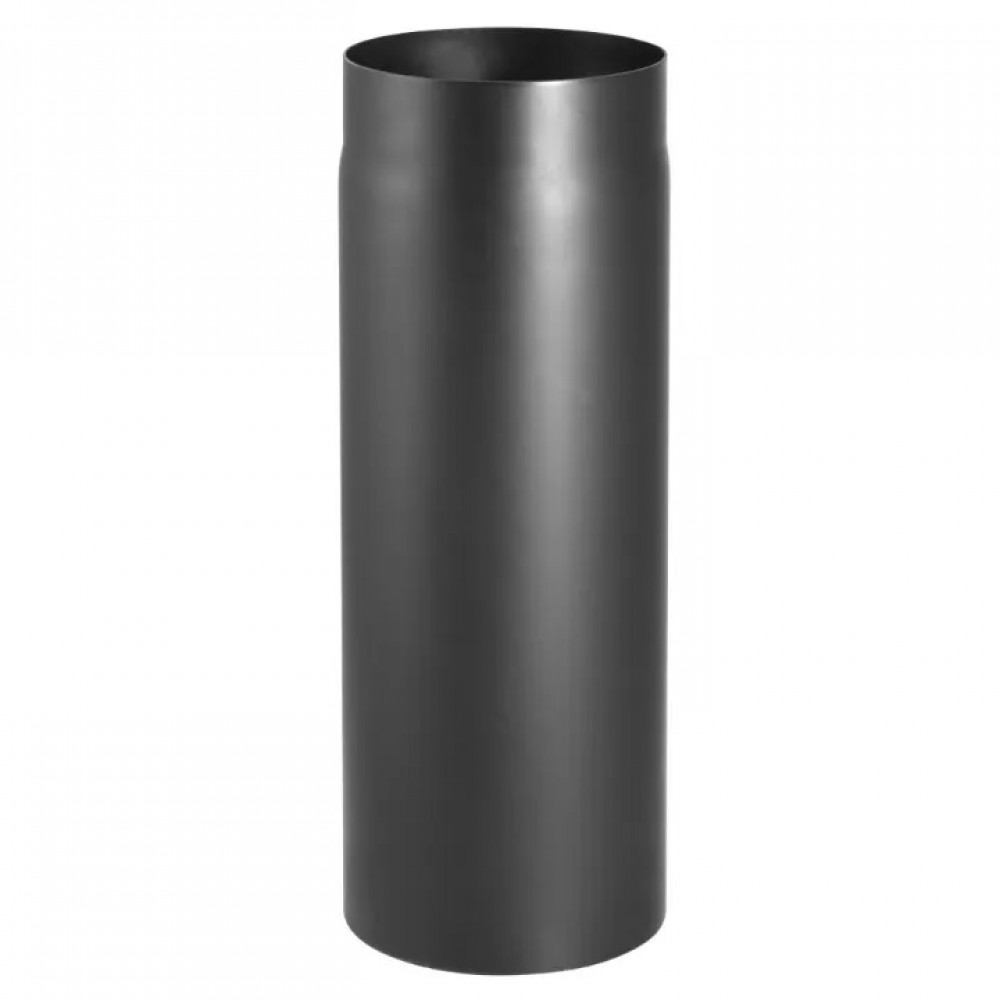 Burlan negru din oțel PARKANEX, Drept, Lungime 0.5m, Ø130, Grosime 2mm | Burlane Soba | Cosuri de Fum |