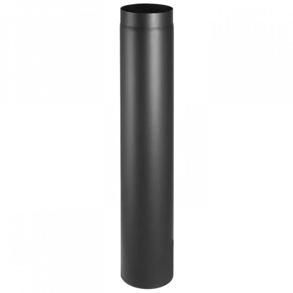 Burlan din oțel negru PARKANEX, Drept, Lungime 1m, Ø150, Grosime 2mm | Burlane Soba | Cosuri de Fum |