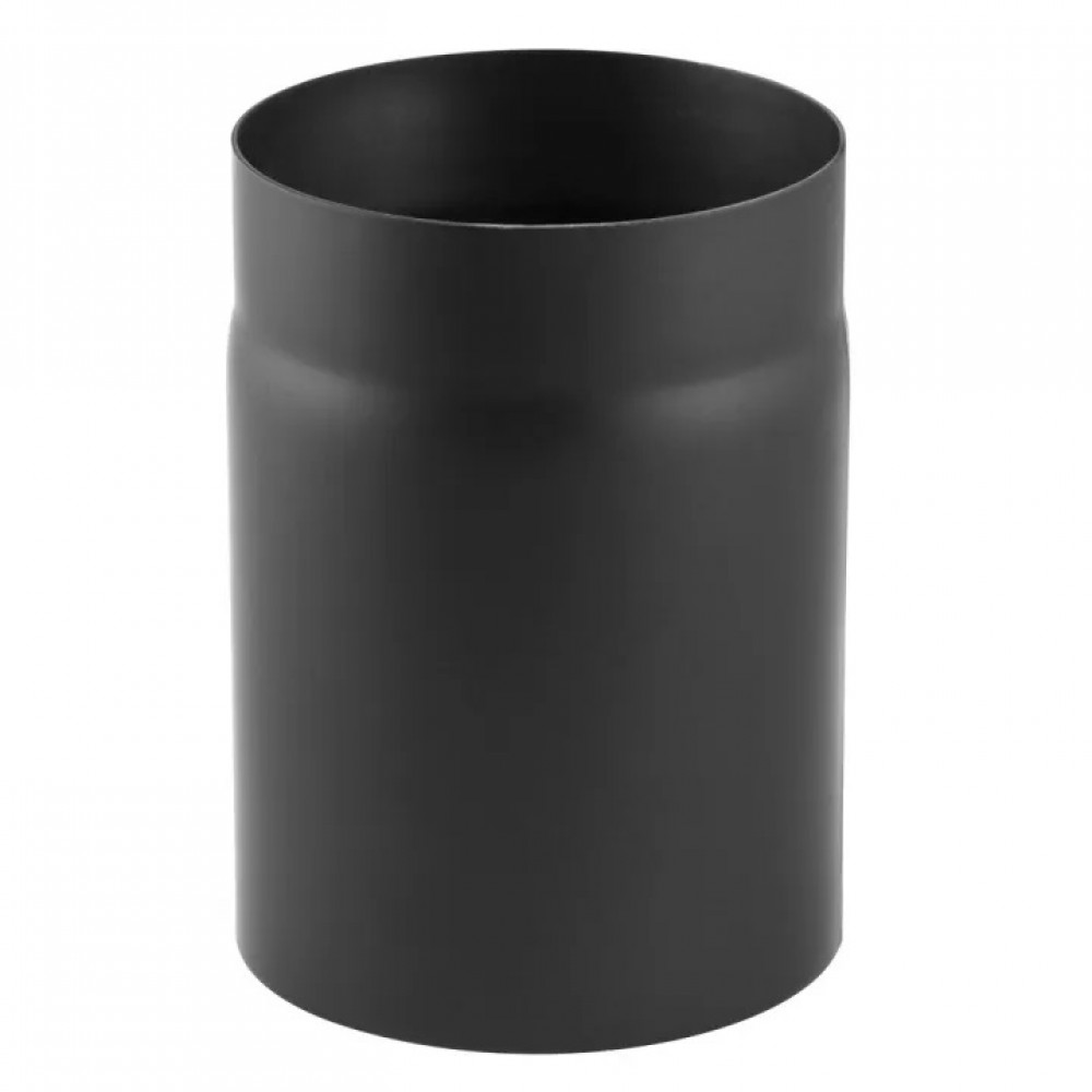 Burlan din oțel negru PARKANEX, Drept, Lungime 0,25m, Ø150, Grosime 2mm | Burlane Soba | Cosuri de Fum |
