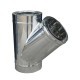 Ramificatie Burlan cu capac 135°, Izolat, Inox AISI 304, Φ80-130 | Cos Inox Izolat | Cosuri de Fum |