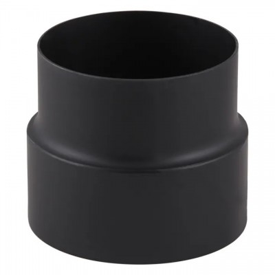 Reductie Burlan din oțel PARKANEX, Negru, Ø160-150, Grosime 2mm - Burlane Soba