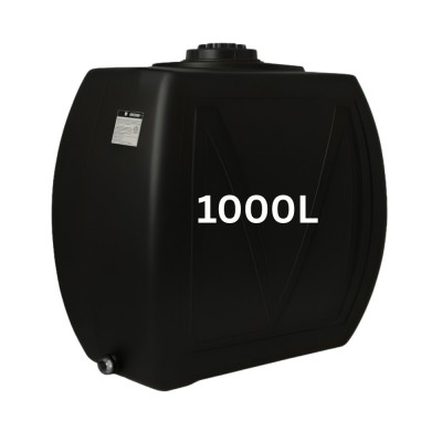 Rezervor apă potabilă MAVIL, paralelipiped clasic îngust 1000 L (negru) - Rezervoare apa