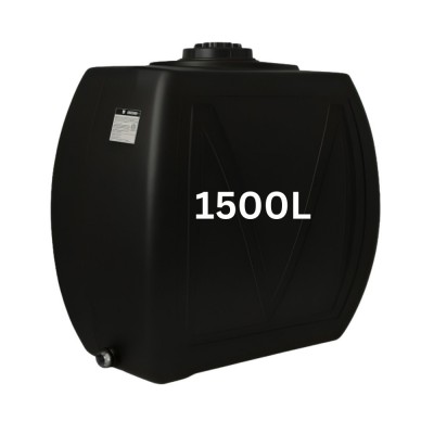 Rezervor apă potabilă MAVIL, paralelipiped clasic îngust 1500 L (negru) - Rezervoare apa