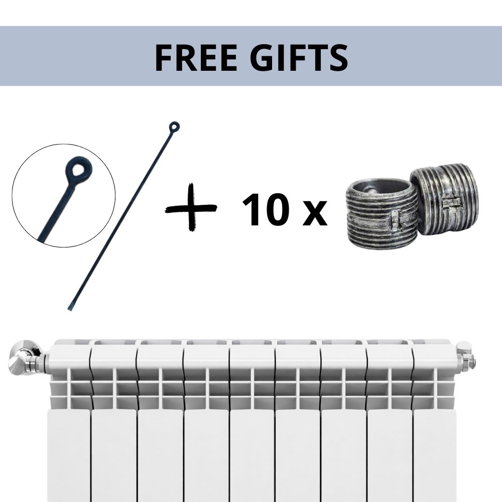 Set complet de calorifere din aluminiu Helyos Evo H350, 9 bucăți x 10 secțiuni | Calorifere din Aluminiu | Calorifere |