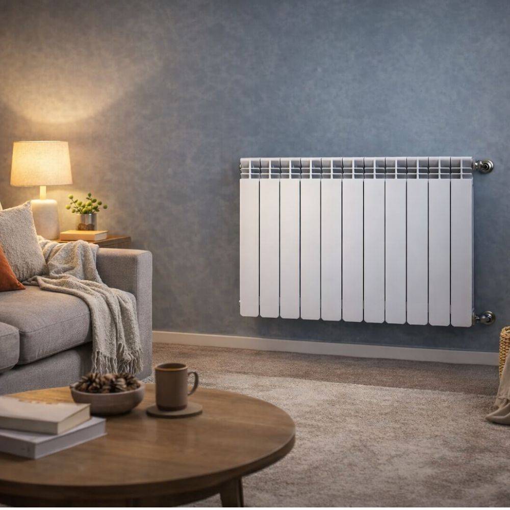 Set complet de calorifere din aluminiu Helyos Evo H350, 9 bucăți x 10 secțiuni | Calorifere din Aluminiu | Calorifere |