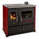 Soba De Gatit Pe Lemne Prometey Perfect Practik Lux cu canal drept, visiniu, 9.5kW |  |  |