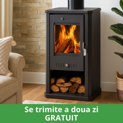 Semineu pe lemne / Soba Pe Lemne Balkan Energy Bianca, Putere 8.5kW - Sobe pe Lemne
