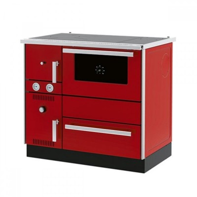 Sobe de Gatit pe Lemne cu boiler Alfa Plam Alfa Term 20 Roșu, 23kW - Semineе pe lemne