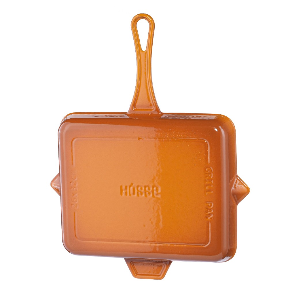 Tigaie grill din fontă emailată Hosse, Dijon, 26x32cm | Tigaie grill din fontă | Tigaie din fontă |