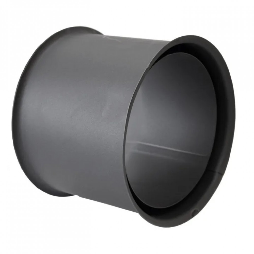 Rozeta Burlan din oțel PARKANEX dublă, Negru, 115mm, Ø150, Grosime 2mm | Burlane Soba | Cosuri de Fum |