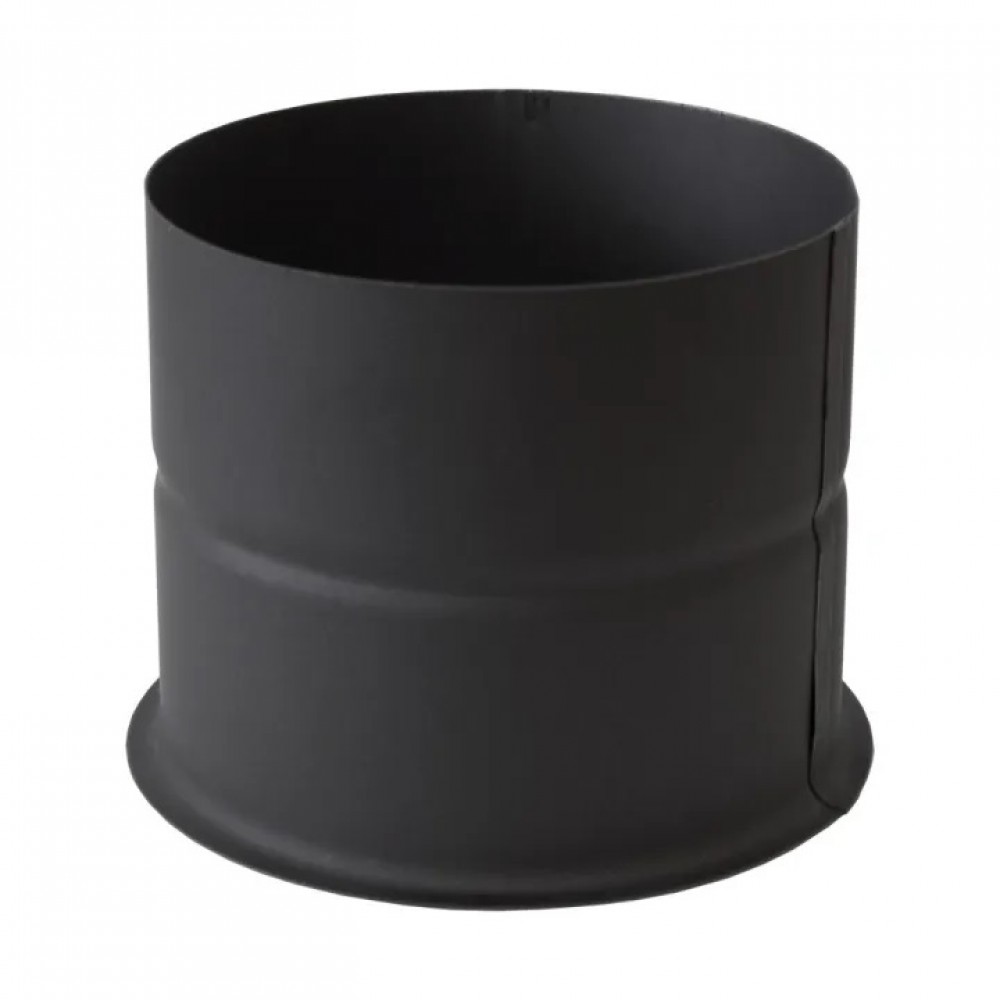 Rozeta Burlan din oțel PARKANEX, Negru, Ø130, Grosime 2mm | Burlane Soba | Cosuri de Fum |