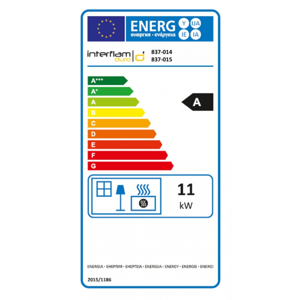 Focar Semineu UNIFLAM 600 DURO S cu alimentare cu aer, partea stângă, 11 kW | Focare Seminee Pe Lemne | Focare Seminee |