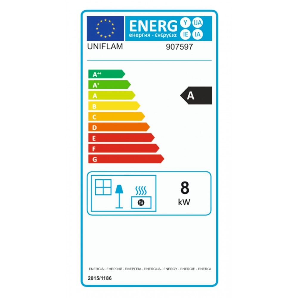Focar Semineu UNIFLAM 600 PLUS ECO cu clapetă și alimentare cu aer, 8 kW | Focare Seminee din Fonta | Focare Seminee |