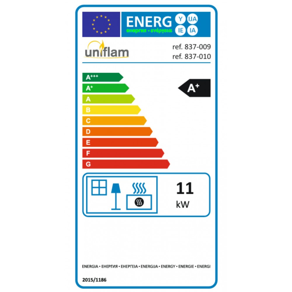 Focar Semineu UNIFLAM 760 DURO cu conducte de aer și alimentare cu aer, 11 kW | Focare Seminee Pe Lemne | Focare Seminee |