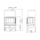 Focar Semineu UNIFLAM 760 EVO PBS cu conducte de aer și alimentare cu aer, sticlă curbată, partea stângă, 10 kW | Focare Seminee Pe Lemne | Focare Seminee |