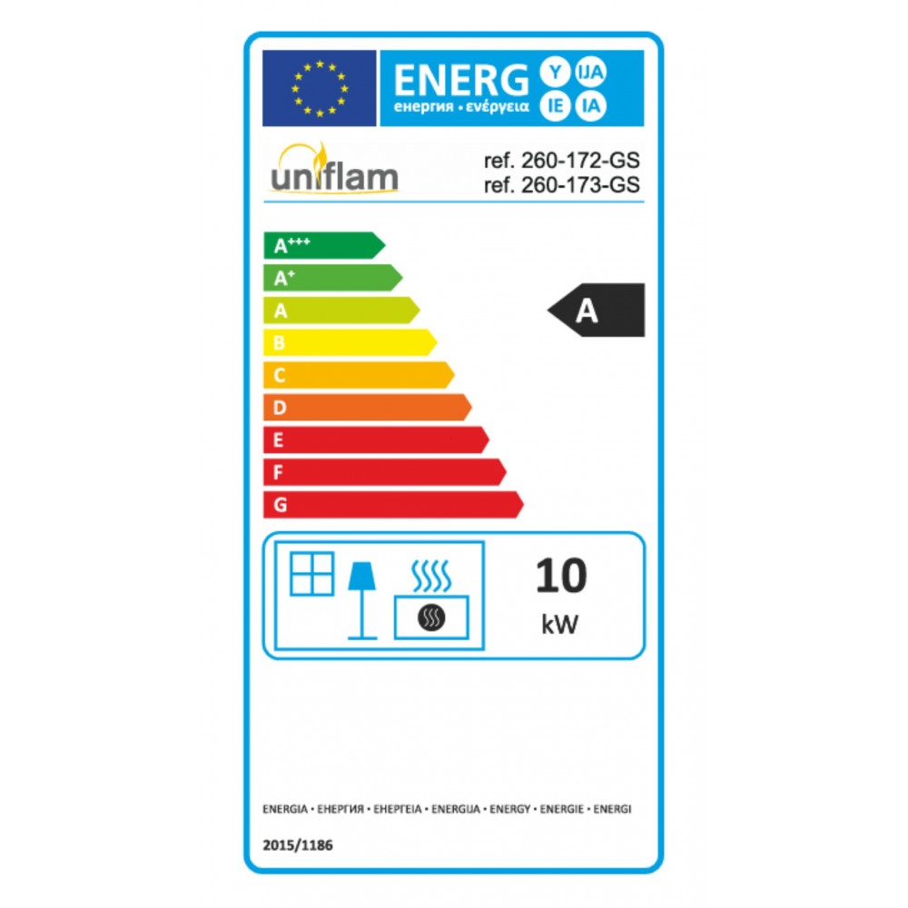 Focar Semineu UNIFLAM 760 EVO PBS cu conducte de aer și alimentare cu aer, sticlă curbată, partea stângă, 10 kW | Focare Seminee Pe Lemne | Focare Seminee |
