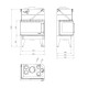Focar Semineu UNIFLAM 860 DURO cu conducte de aer și alimentare cu aer, partea stângă, 14,1 kW | Focare Seminee Pe Lemne | Focare Seminee |