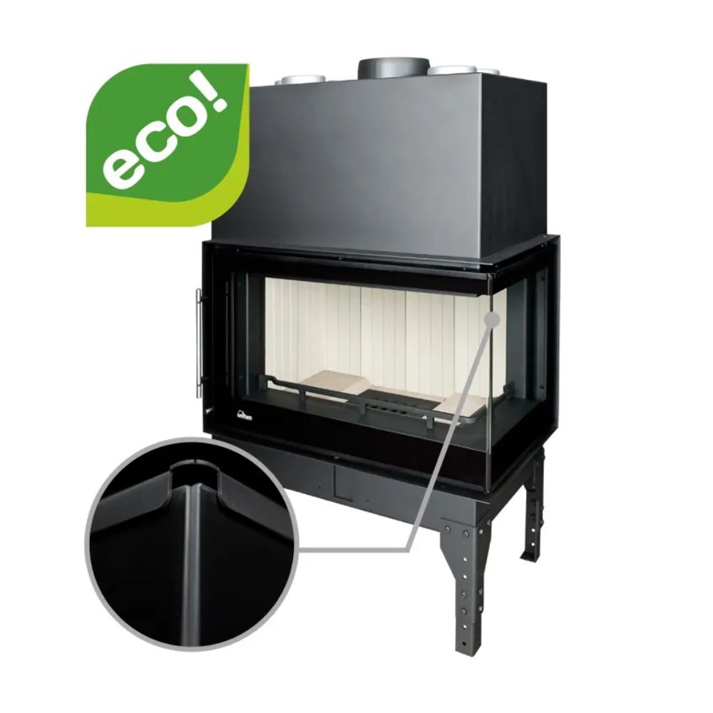 Focar Semineu UNIFLAM 860 EVO PBS cu conducte de aer și alimentare cu aer, partea dreaptă, 15 kW | Focare Seminee Pe Lemne | Focare Seminee |