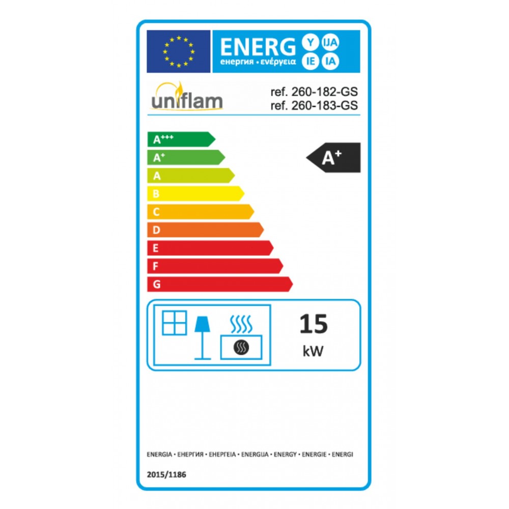 Focar Semineu UNIFLAM 860 EVO PBS cu conducte de aer și alimentare cu aer, partea dreaptă, 15 kW | Focare Seminee Pe Lemne | Focare Seminee |