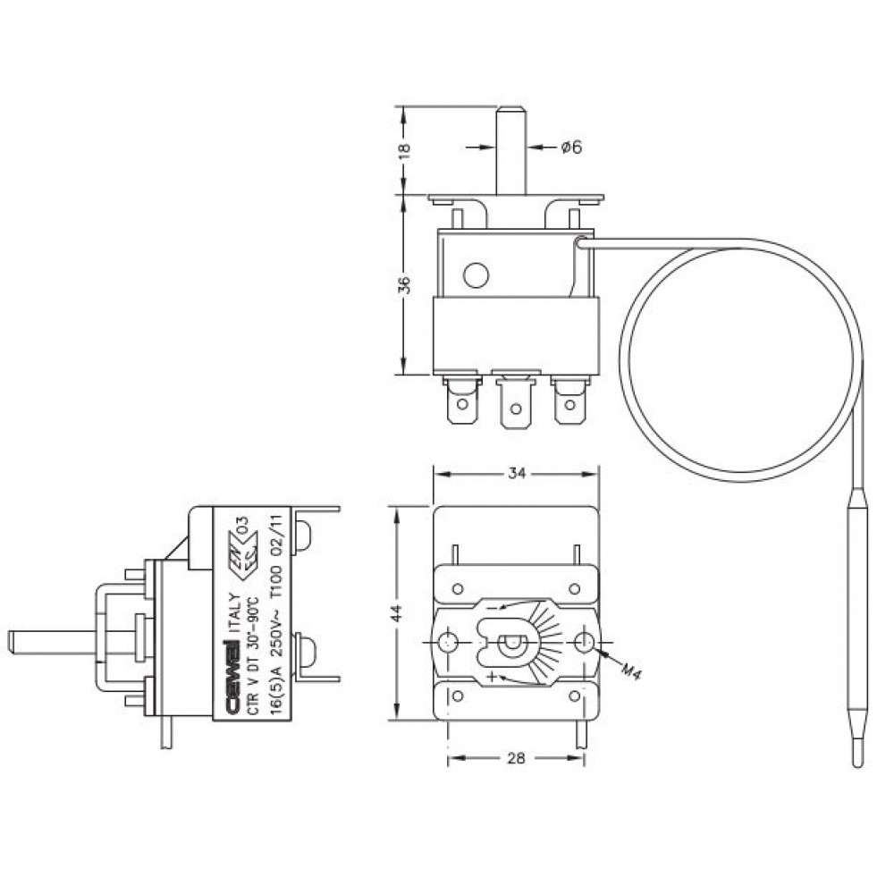 Termostat, Cewal, Cu Capilar | Dispozitive de Control | Dispozitive |