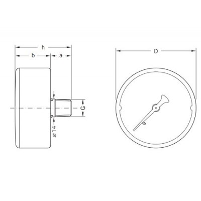 Manometru Axial Cewal, 50mm, 10bar - Compară produse