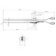 Rezistenta aprindere pentru sobe pe peleti Palladio, lungime totala 145mm, 250W | Rezistenta aprindere peleti | Piese schimb sobe peleti |